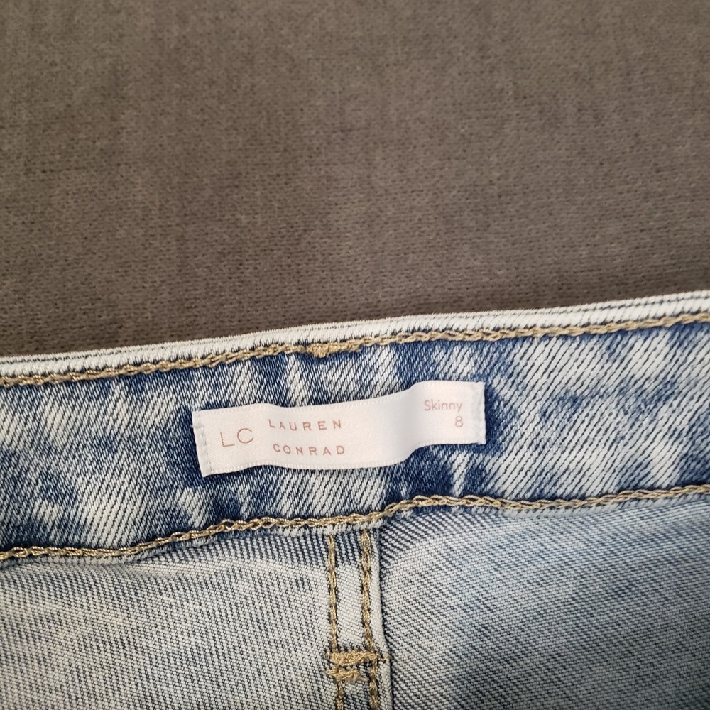 Lauren Conrad Jeans Womens Size 8 High Rise Skinny Button Fly Light Wash - Picture 8 of 9